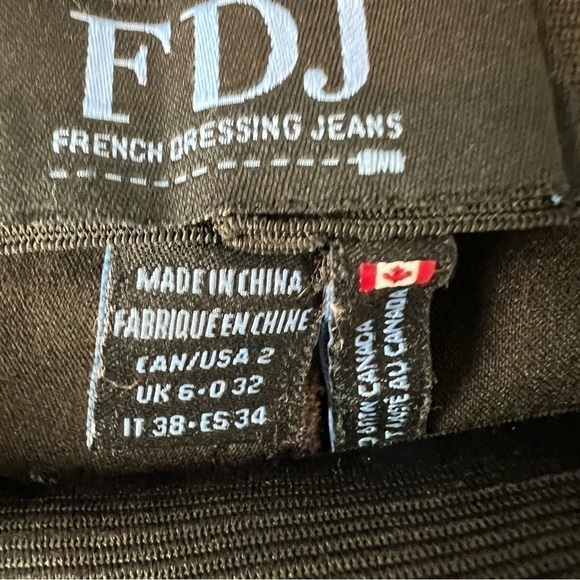 French Dressing Jeans FDJ Brown Slim Pull On Pants Size 2 - Picture 6 of 7